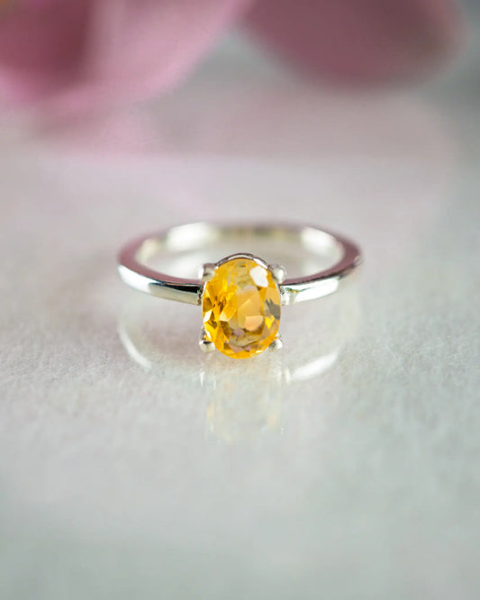 Anillo Citrino Prismara