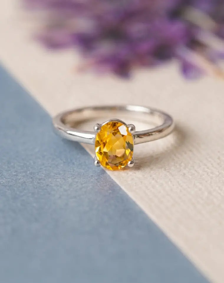 Anillo Citrino Prismara